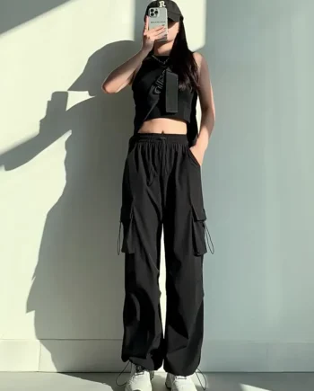 my-11110105-6kgcn-mb2i0cvcrw2zdb_cover.webp Multi Pocket Korean Fashion Style Cargo Pants Women High Waist Casual Baggy Pants