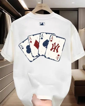 my-11134207-7ras8-md03wry4l3qn5f-2.webp T-shirt Clothing Short Collar Cotton Fabric Trendy Men Women Cotton Fabric Poker Pattern