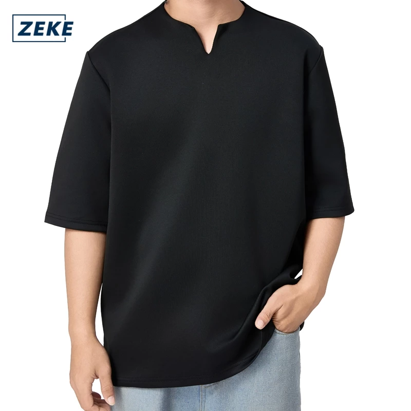 ZEKE D0049 Mens Short Sleeve Loose Tops