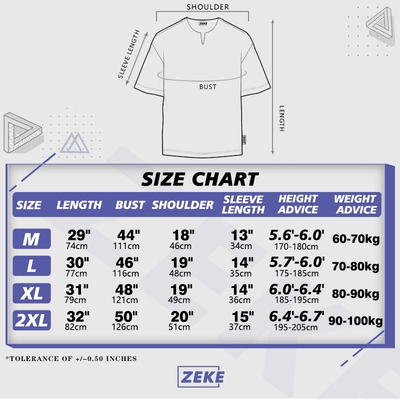 ZEKE D0049 Mens Short Sleeve Loose Tops
